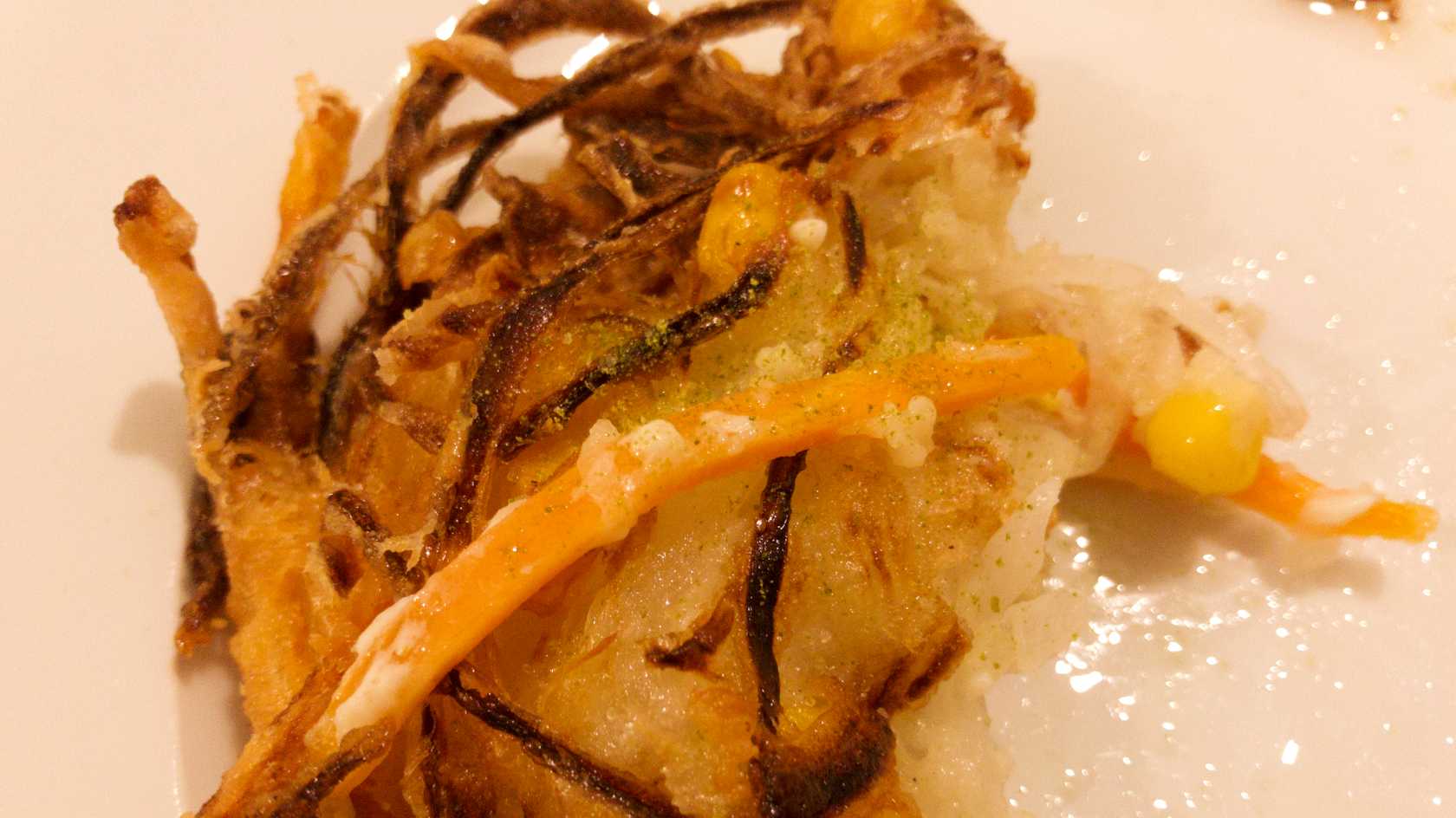 finished kakiage-tempura vegetable fritter